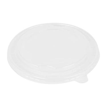 Imagem de Restaurantware - APENAS TAMPAS: Tampas de recipiente Bio Tek 7,3 x 7,3 x 0,2 polegadas, 200 tampas redondas descartáveis - Recipientes vendidos separadamente, vedação firme, tampas de recipiente de