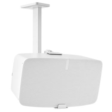 Imagem de notiela Suporte de teto para alto-falante resistente para Sonos 5 e Sonos Play 5 Gen 2 - Suporte de montagem ajustável inclinável e giratório para Sonos Five, suporte de teto Sonos Play 5, branco