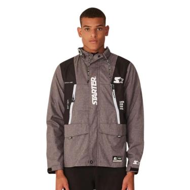 Imagem de Corta Vento Jaqueta Starter Aberta Cinza Mescla-Masculino