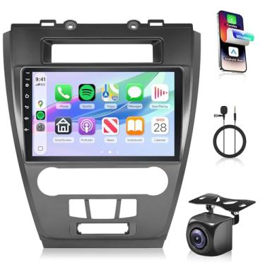 Imagem de Rimoody Rádio automotivo 2G + 64G Android 13 para Ford Fusion Mondeo Mustang 2009-2012, carro estéreo sem fio Carplay e Android Auto Mirror Link GPS WiFi 10,1 polegadas tela sensível ao toque FM/RDS