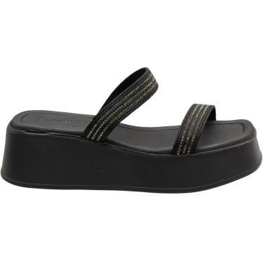 Imagem de Tamanco Anabela Beira Rio Tira Pronta Wires Strass Feminina