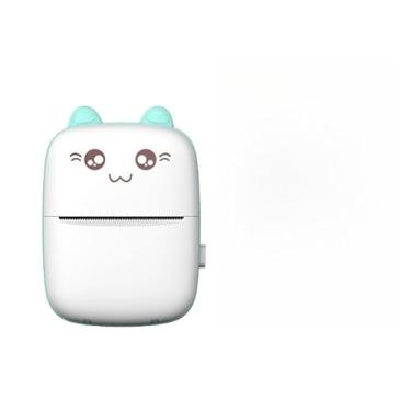 Imagem de Mini Impressora Térmica Portátil Sem Fio – Impressão de Fotos, Etiquetas e Códigos QR para Celular e Laptop (Azul+5 rolo papel impressão)