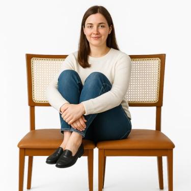 Imagem de Kit 2 Cadeiras de Jantar Madeira Maciça Estofadas Couro com Tela Sextavada Premiere