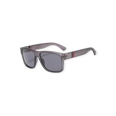 Imagem de Óculos de Sol Masculino Polarizado Armação Texturizada LukeSports – Estilo Esportivo – Armação Texturizada (Cinza)