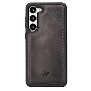 Imagem de Venito Capa de couro Lucca compatível com Samsung Galaxy S23 Plus (6,6 polegadas) – Extra segura com capa traseira acolchoada (cinza desbotado)