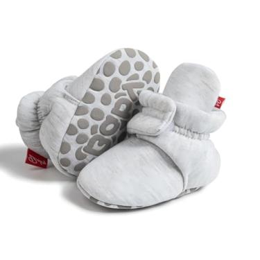 Imagem de Botas de inverno para bebês recém-nascidos, meninas, meninos, quentes, de lã, primeiros andadores, chinelos de inverno, A02/cinza, 12-18 Months Toddler