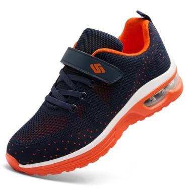 Imagem de Unitysow Tênis infantil esportivo para meninos e meninas, leve, respirável, caminhada, tênis esportivo, Laranja, 15