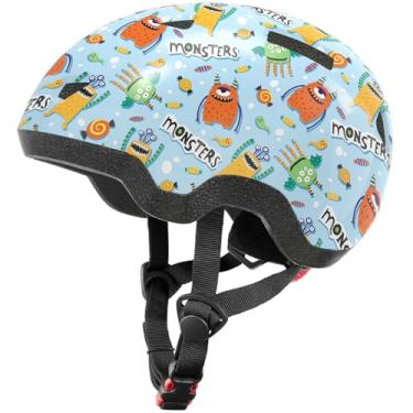 Imagem de Capacete de bicicleta infantil para meninos e meninas, capacetes infantis ajustáveis de bebês/bebês a crianças, 1/2/3/4/5/6/7/8 anos de idade