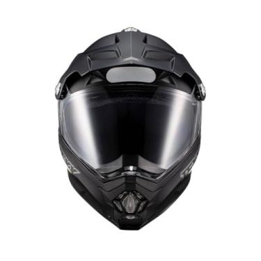 Imagem de Kit Kit Capacete Cross Carcara Preto E Luvas Liberty Preto 3Xl Para Aventura Off-Road