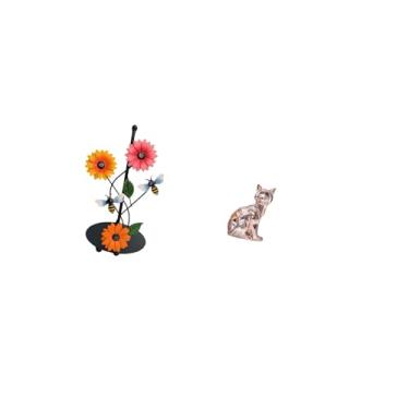 Imagem de Fenteer Suporte para Papel Toalha em Formato de Gato, Antiderrapante, Vertical, com Estatueta Decorativa, Escultura Animal, Artesanato E Ornamento para Lareir