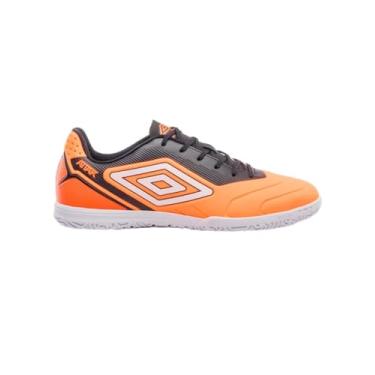 Imagem de Chuteira Futsal Umbro Attak III Masculina Indoor Antiderrapante Confortável U01FB00434 (Laranja/Preto/Branco, BR, Adulto, Numérico, 38)
