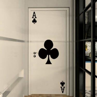Imagem de Adesivos de parede Papel de parede de porta Cartão de jogo autoadesivo em PVC