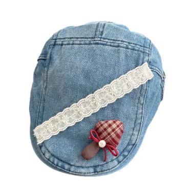 Imagem de Boné jeans feminino com bordado de renda e sorvete - yiweisai