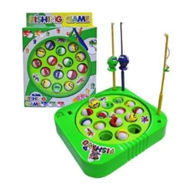 Imagem de Brinquedo Jogo Pega Peixe Pesca Maluca Infantil com 3 Varas e 15 Peixinhos Coloridos – Divertido e Educativo