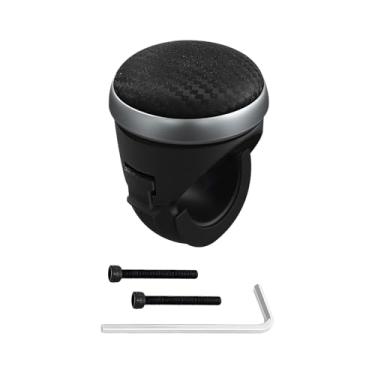 Imagem de HQRNYP Botão giratório de volante, esfera de força do volante, silicone antiderrapante para carro, rotação de 360 graus com rolamento, acessórios automotivos, esfera giratória de carro com uma mão