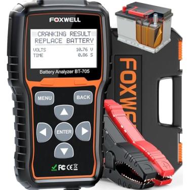 Imagem de FOXWELL BT705 Testador de bateria de carro 12 V 24 V, automotivo 100-2000CCA testador de carga de bateria analisador de bateria sistema de carregamento digital testador de alternador de arranque a
