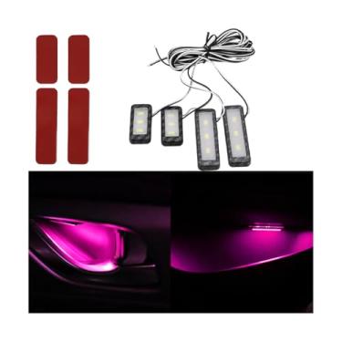 Imagem de Mandark Luz LED ambiente de carro, lâmpada de atmosfera de descanso de braço para porta de veículo, 12 V, alça decorativa interior automotiva, acessórios de iluminação LED, universal para SUV, Sedan,