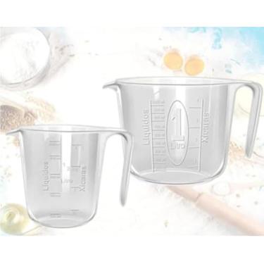 Imagem de Kit 2 Jarra Medidora 1 Litro + 500 Ml (Jarra Dosadora Graduada Multiuso)