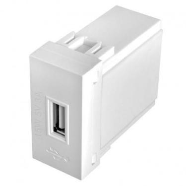 Imagem de Conjunto Fame Evidence Módulo Tomada USB Bivolt 3285 Branco