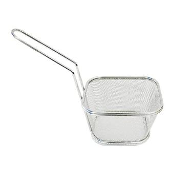 Imagem de CESTA DE PETISCO QUADRADA DE AÇO 08 X 11 X 13CM