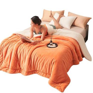 Imagem de Manta De Fleece - Cobertor De Camada Dupla Espessada,Manta Macia - Para Sofá Casa Inverno Campismo Apartamento Dormitório Mulheres Homens Adultos