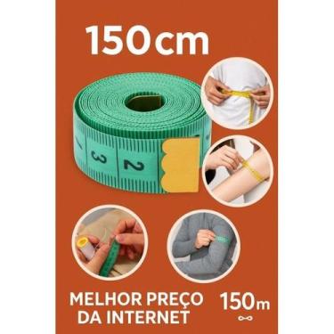 Imagem de Fita Métrica 150cm - Para Academia, Medição Corporal, Corte e Costura,