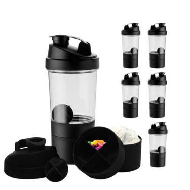 Imagem de Coqueteleira com Compartimento Suplementos Fit 500ml 6pcs - NEOPLAS, P