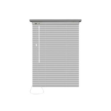 Imagem de Persiana Horizontal em Pvc 25mm Para Quartos Salas Escritórios Design Moderno(CINZA,100x160)