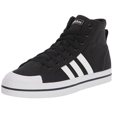 Imagem de adidas Tênis de skate feminino Bravada Mid, Núcleo preto/branco/preto, 6.5