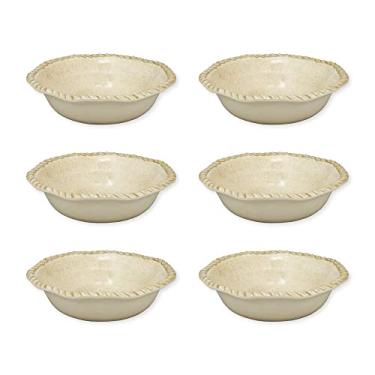 Imagem de UP Conjunto de 6 tigelas de jantar de melamina, sem BPA, laváveis na lava-louças, tigelas de cozinha para macarrão, arroz, sopa e salada, tigelas de 20 cm (areia)