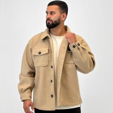 Imagem de Casaco Broken Rules Oversized em Lã Batida Masculino-Masculino