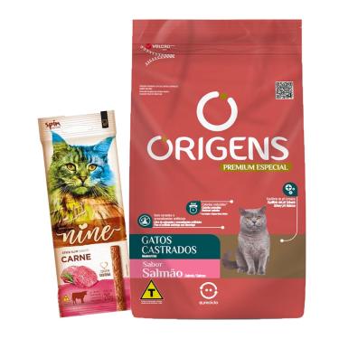 Imagem de Ração Origens para Gatos Castrados sabor Salmão - 10,1kg + Surpresa