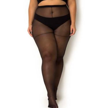 Imagem de Meia calça feminina trifil com lycra fio 15 denier tamanho especial, P