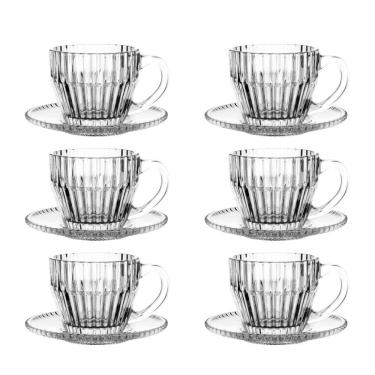 Imagem de Jogo 6 Xícara De Café Com Pires Cristal Imperatriz 110ml Wolff