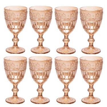 Imagem de Jogo 8 Taça De Cristal Ecológico Para água E Suco Mauve 320ml âmbar Wolff