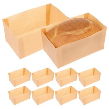 Imagem de DOITOOL 50 peças de forros de forma de pão para assar, forros de papel antiaderentes, descartáveis, forros de pão seguros para forno e freezer, copos de bolo para pão, pastelaria, lanches