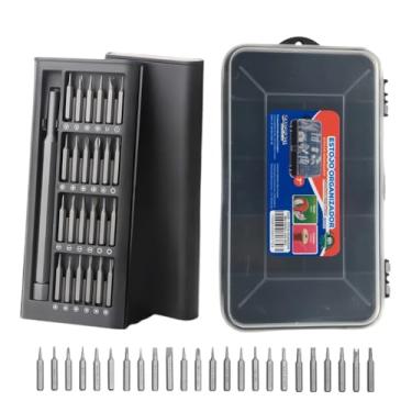 Imagem de Kit Chave de Precisão Profissional 24 em 1 com Organizador de Parafusos e Itens Eletrônicos | Manutenção de Celular, Notebook e Eletrônicos