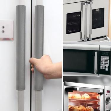 Imagem de Saihisday 5 por conjunto de capas ajustáveis para maçanetas de eletrodomésticos, substitua para porta de geladeira, congelador, porta, fogão, lava-louças, micro-ondas