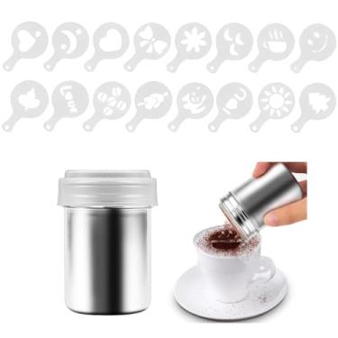 Imagem de Conjunto de espanador de pó de aço inoxidável, 16 estênceis de molde para decoração de cozinha