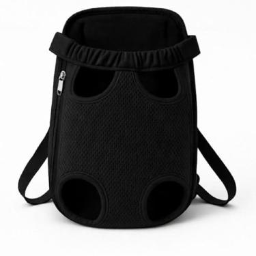 Imagem de Mochila Canguru Pet para Cachorro Pequeno – Transporte Confortável e Seguro com Alças Ajustáveis(BLACK,TAMANHO P)