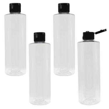 Imagem de Murtenze Garrafas de viagem com tampa flip, recipientes de viagem de plástico recarregáveis sem BPA para cosméticos, xampu, loções, óleos, Transparente.