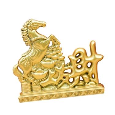 Imagem de predolo Escultura de mesa em forma de cavalo, decoração para casa, feita em liga de zinco, ornamento de mesa para estante, sala de estar ou escritório.