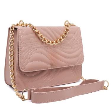 Imagem de Bolsa Feminina Pequena Alça De Corrente Transversal (Nude)