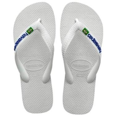 Imagem de Chinelo Havaianas Brasil logo Branco Estilo Original-Unissex