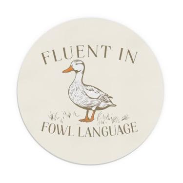 Imagem de TFKFJLF Mouse pad engraçado de pato, mousepad para casa, escritório, dormitório, computadores, suprimentos para laptop, acessórios de mesa, presentes fofos de pato para mulheres, fluente em linguagem