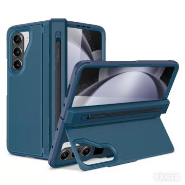 Imagem de Miimall Capa para Samsung Galaxy Z Fold 6 com S Pen e Kicktand, tela de privacidade integrada e compartimento para caneta, capa resistente à prova de choque para Samsung Z Fold 6 resistente com caneta