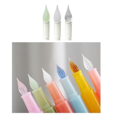 Imagem de SIPLIV 3 pontas de caneta de vidro cor doce Wancai compatíveis com Majohn - Modelo Wancai M2 C3 V1 N12, estilo A