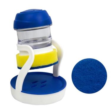 Imagem de CELOX Esfregador de pratos com dispensador de sabão com suporte para limpeza de pia de panela
