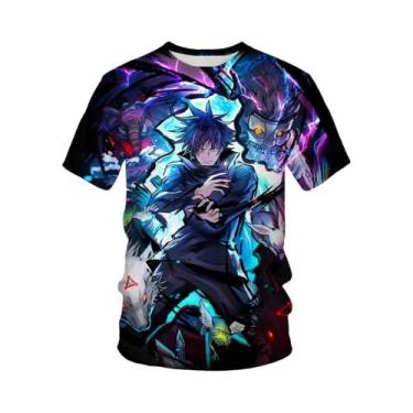 Imagem de Verão na moda anime 3d impresso camiseta moda neutra anime moda casual