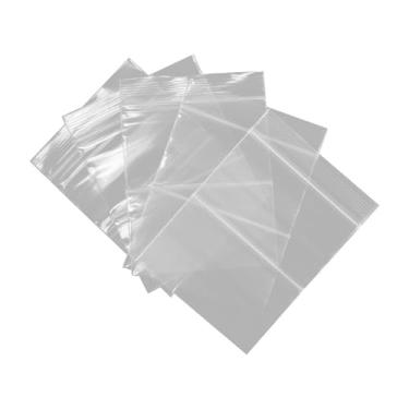 Imagem de YDJIANCAI 100 peças de sacos plásticos pequenos com zíper duplo, 3,14 milSaco de joias transparente reutilizável, bolsa transparente, sacos de poliéster resseláveis para armazenamento, doces, contas
